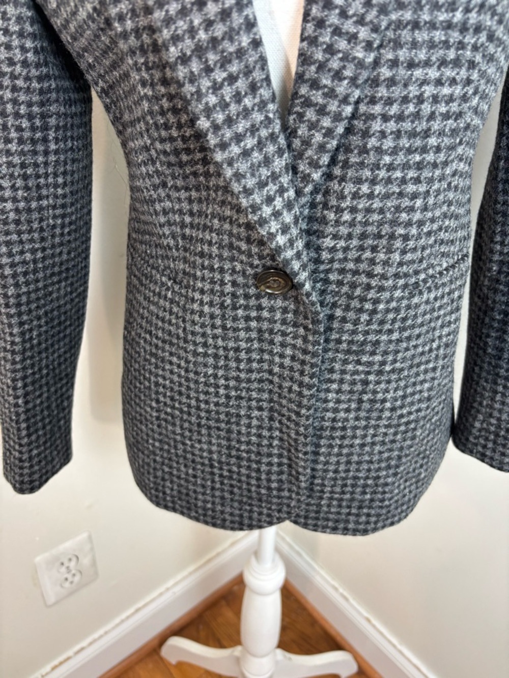 J. Crew Parke Houndstooth Wool Blazer Size 4 - Picture 6 of 12